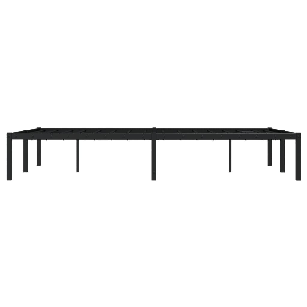 Sengeramme i metall svart 120x200 cm vidaXL