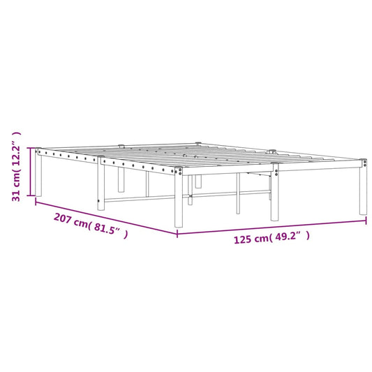 Sengeramme i metall svart 120x200 cm vidaXL