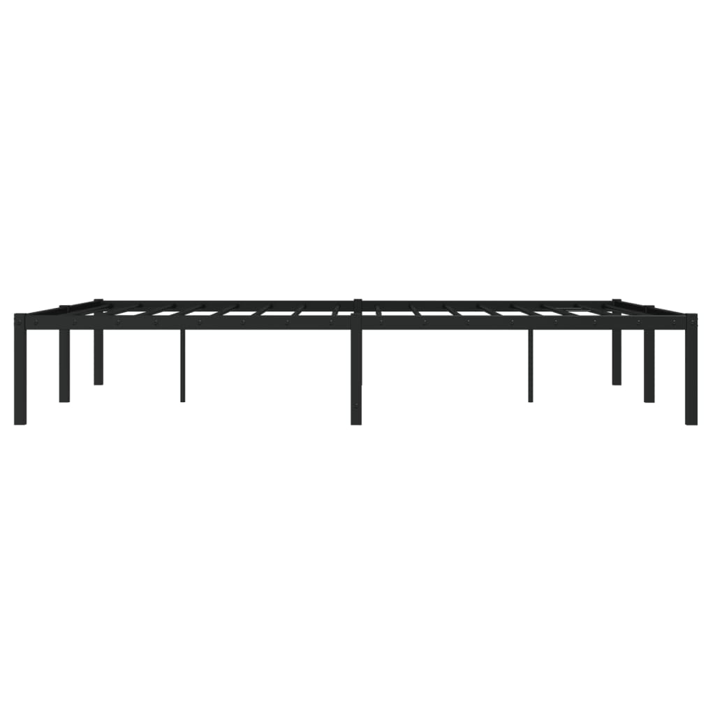 Sengeramme i metall svart 135x190 cm vidaXL