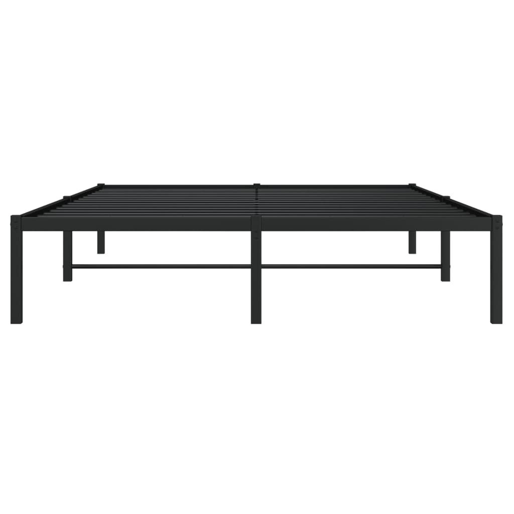 Sengeramme i metall svart 140x190 cm vidaXL