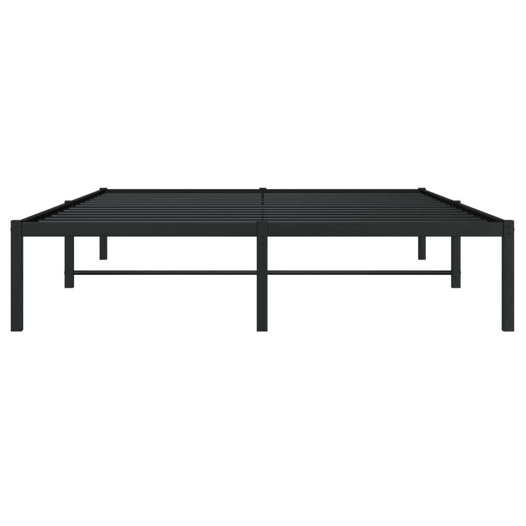 Sengeramme i metall svart 140x200 cm vidaXL