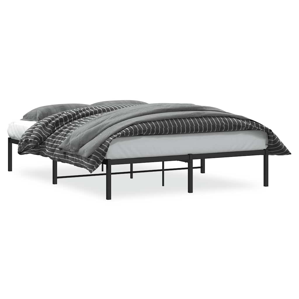 Sengeramme i metall svart 160x200 cm vidaXL