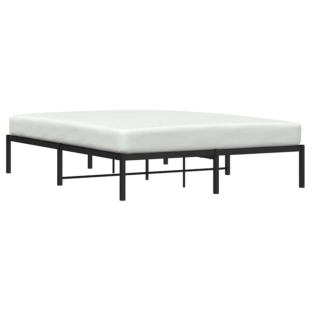 Sengeramme i metall svart 160x200 cm vidaXL