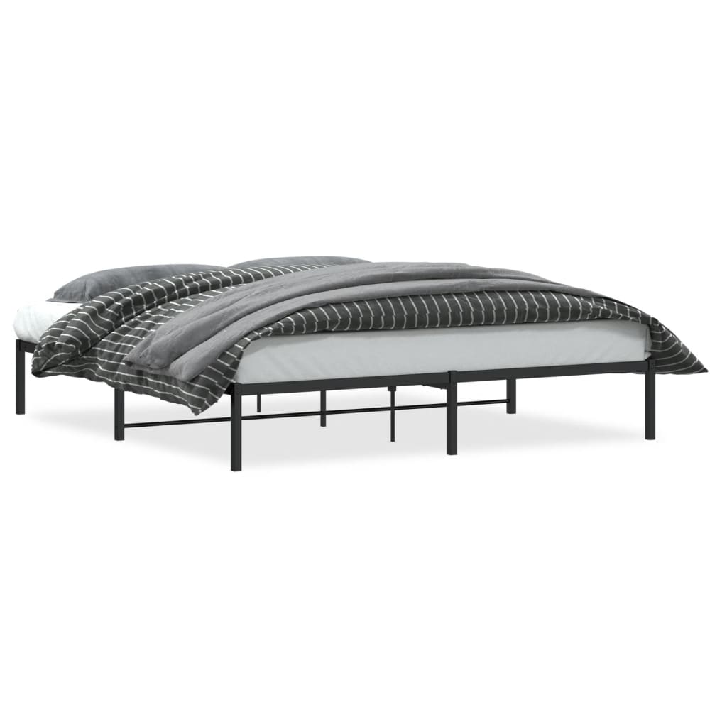 Sengeramme i metall svart 180x200 cm vidaXL