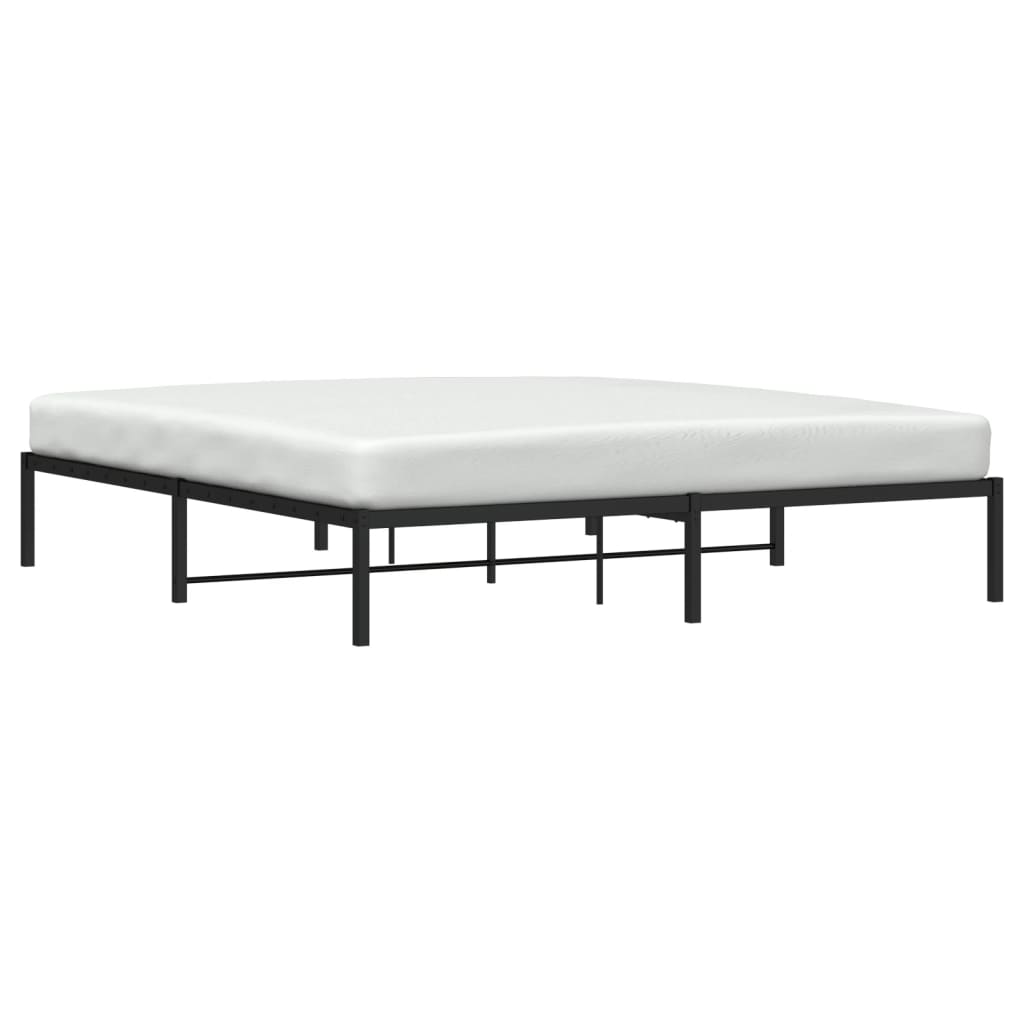 Sengeramme i metall svart 180x200 cm vidaXL