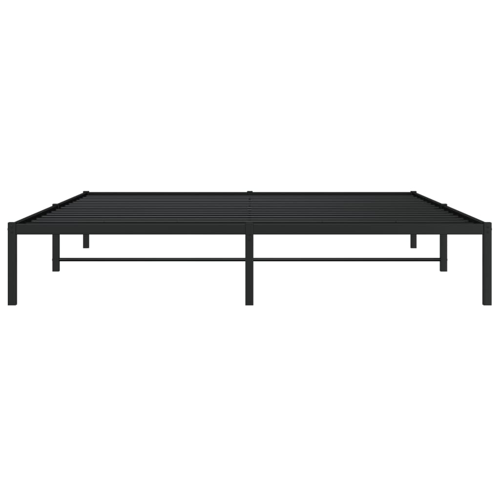 Sengeramme i metall svart 180x200 cm vidaXL