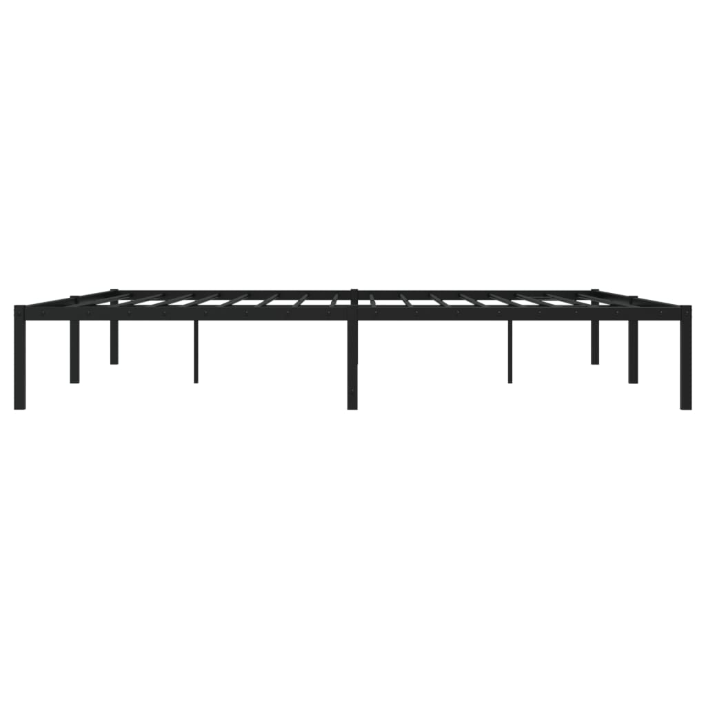 Sengeramme i metall svart 200x200 cm vidaXL