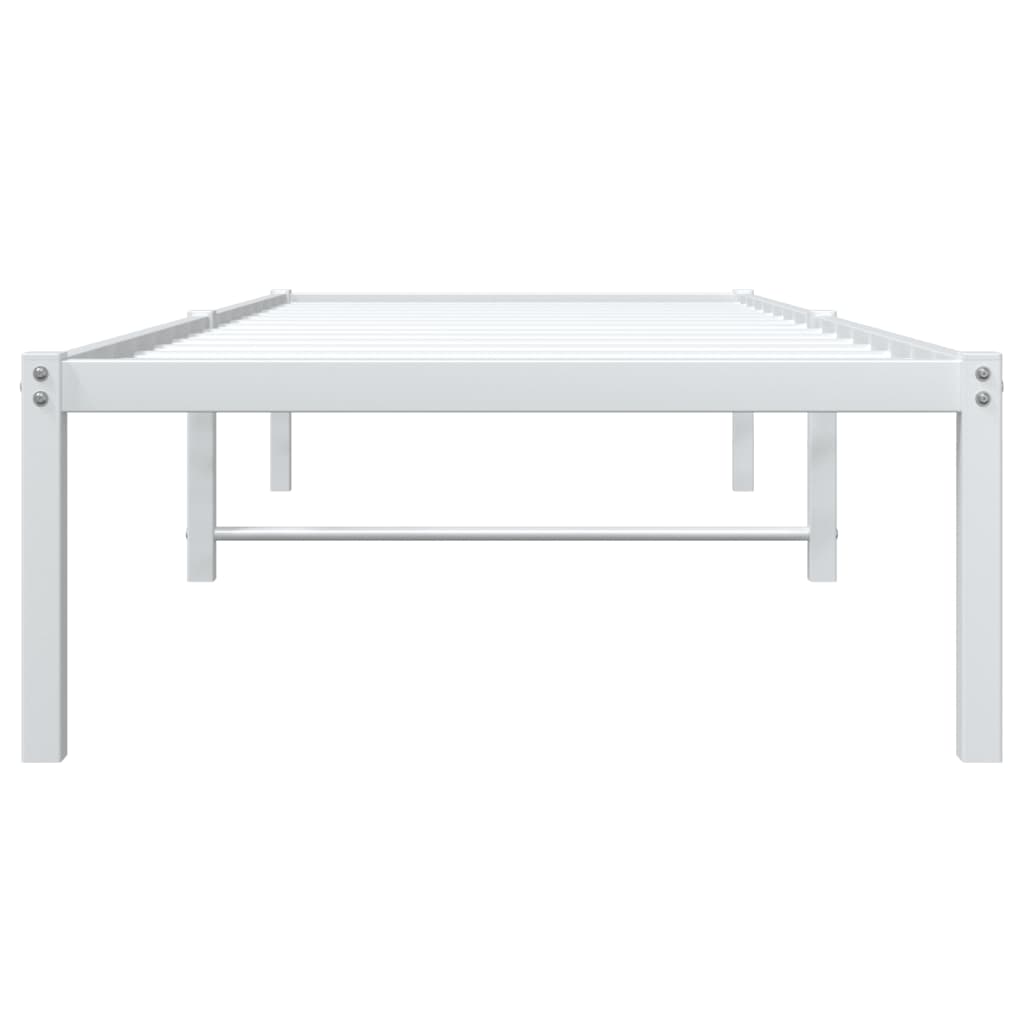 Sengeramme i metall hvit 80x200 cm vidaXL