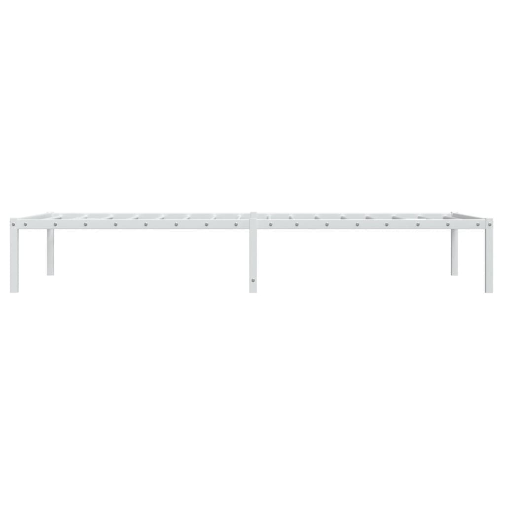 Sengeramme i metall hvit 90x190 cm