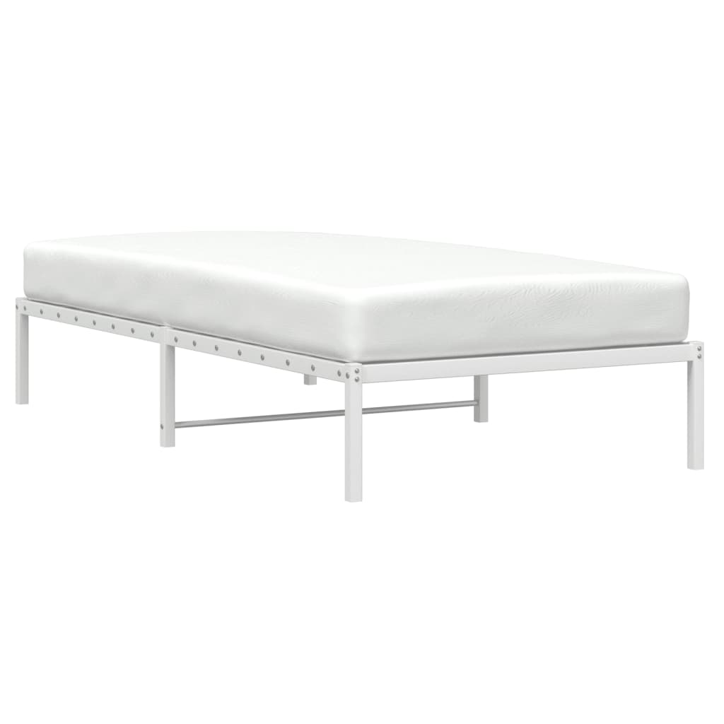 Sengeramme i metall hvit 100x190 cm vidaXL