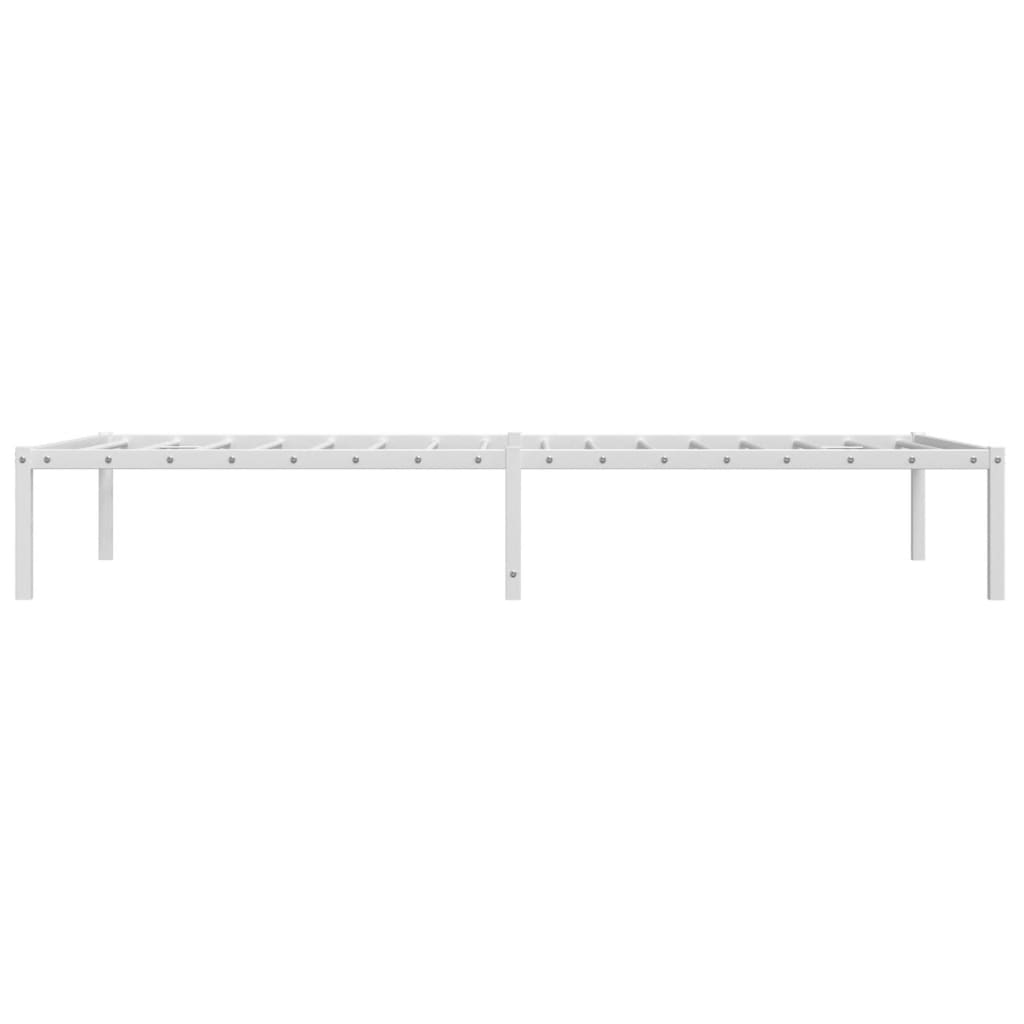 Sengeramme i metall hvit 100x190 cm vidaXL