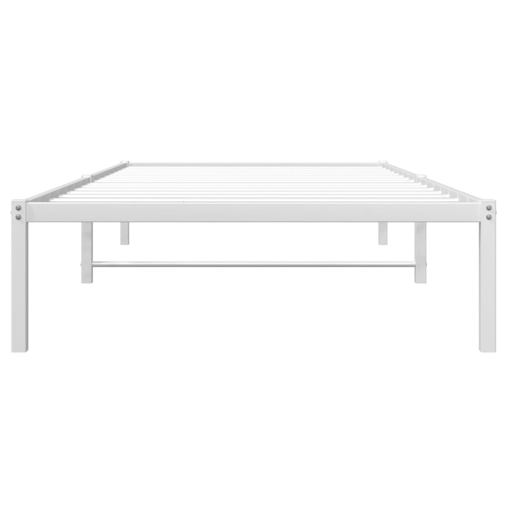 Sengeramme i metall hvit 107x203 cm vidaXL