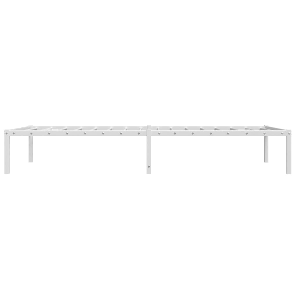 Sengeramme i metall hvit 107x203 cm vidaXL