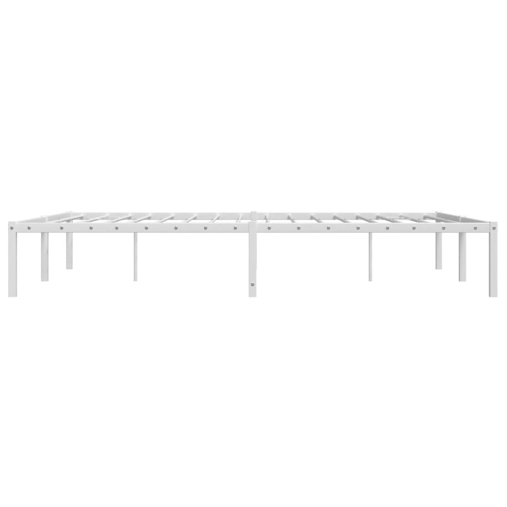 Sengeramme i metall hvit 160x200 cm vidaXL