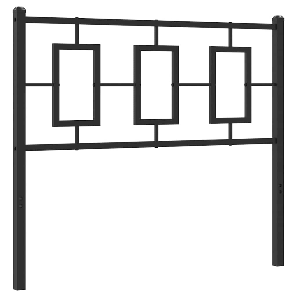 Utskiftbar sengegavl i metall svart 100 cm