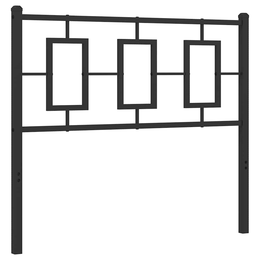 Utskiftbar sengegavl i metall svart 100 cm