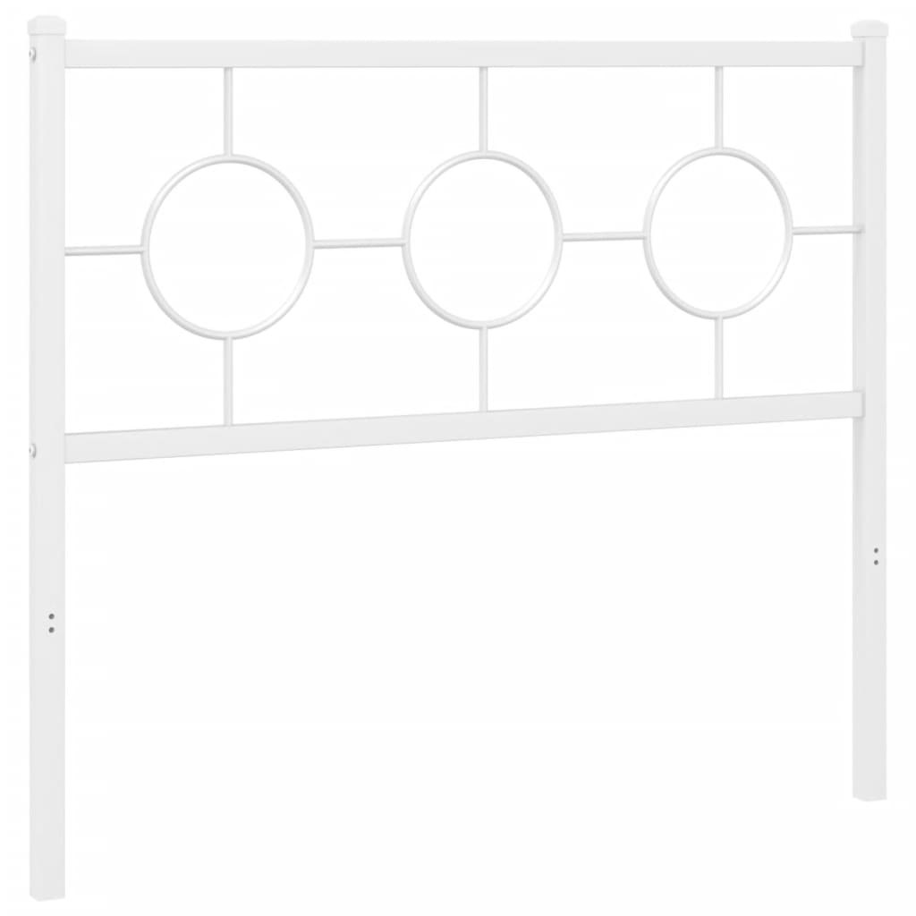 Utskiftbar sengegavl i metall hvit 100 cm