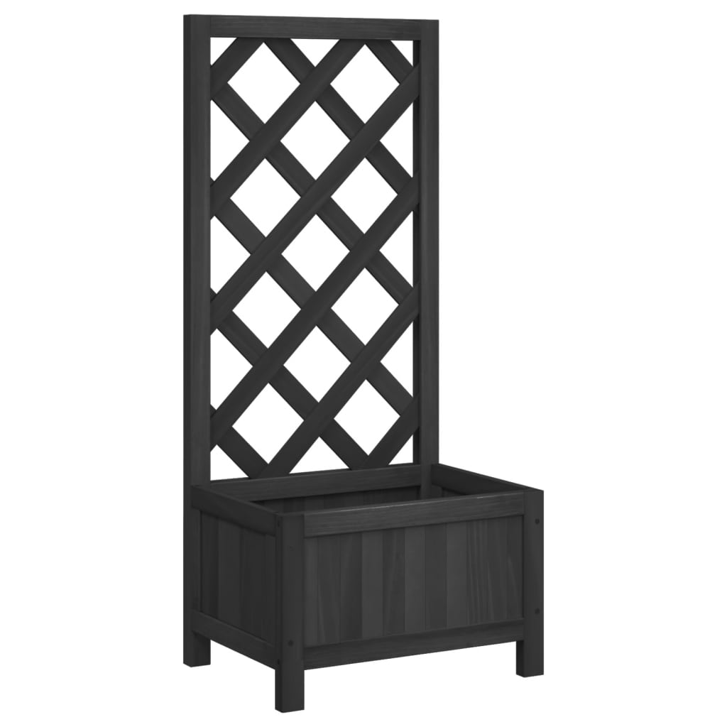 Plantekasse med espalier svart heltre gran