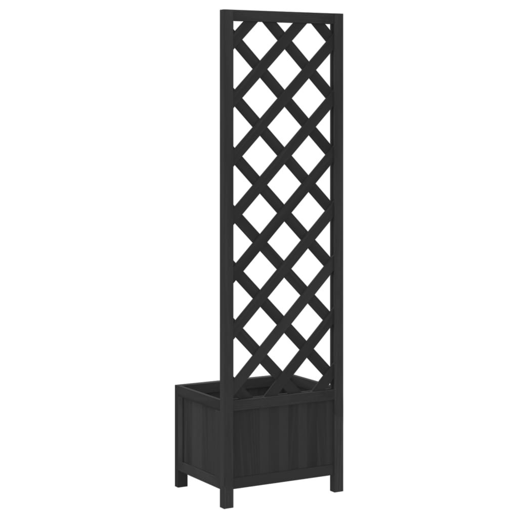 Plantekasse med espalier svart heltre gran