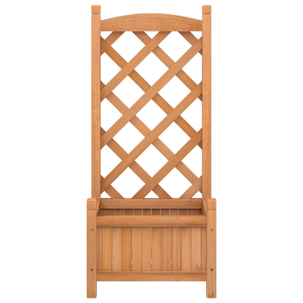 Plantekasse med espalier brun heltre gran