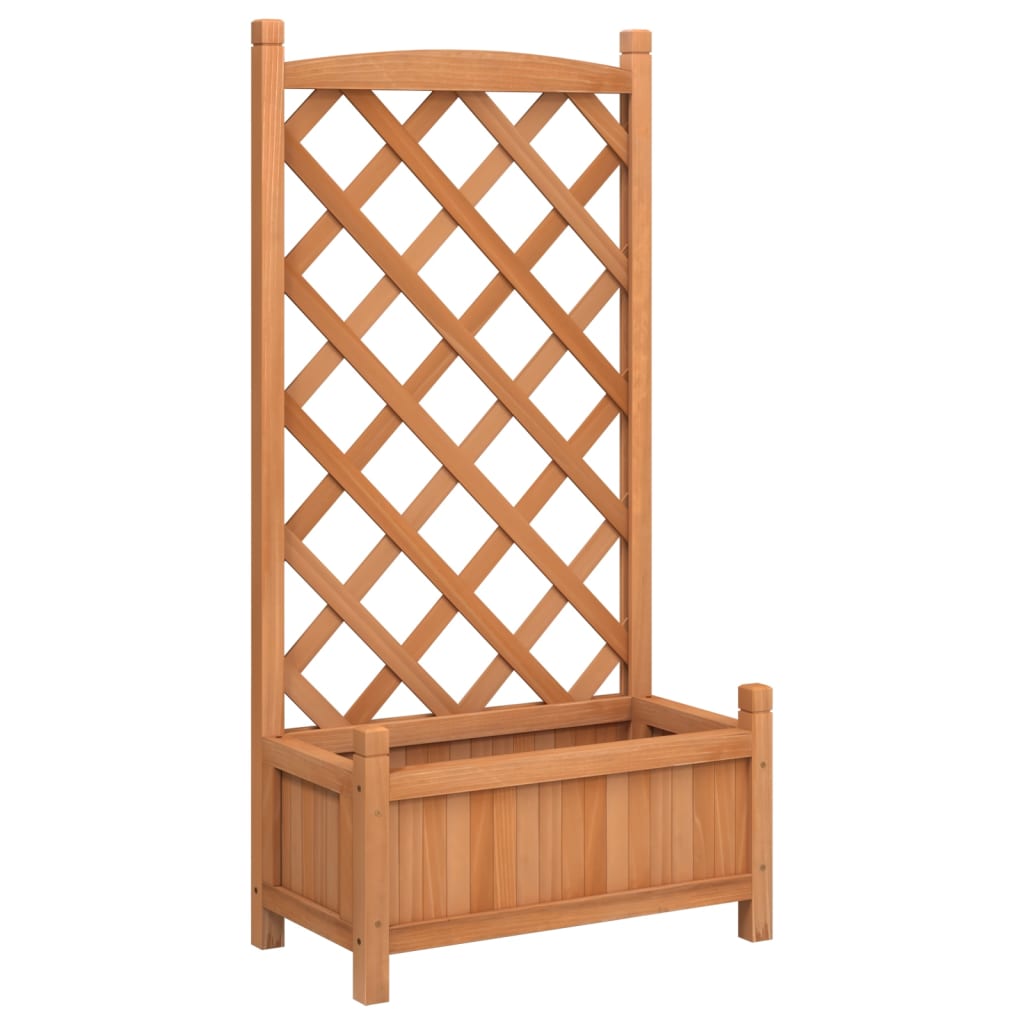 Plantekasse med espalier brun heltre gran