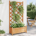 Plantekasse med espalier brun heltre gran