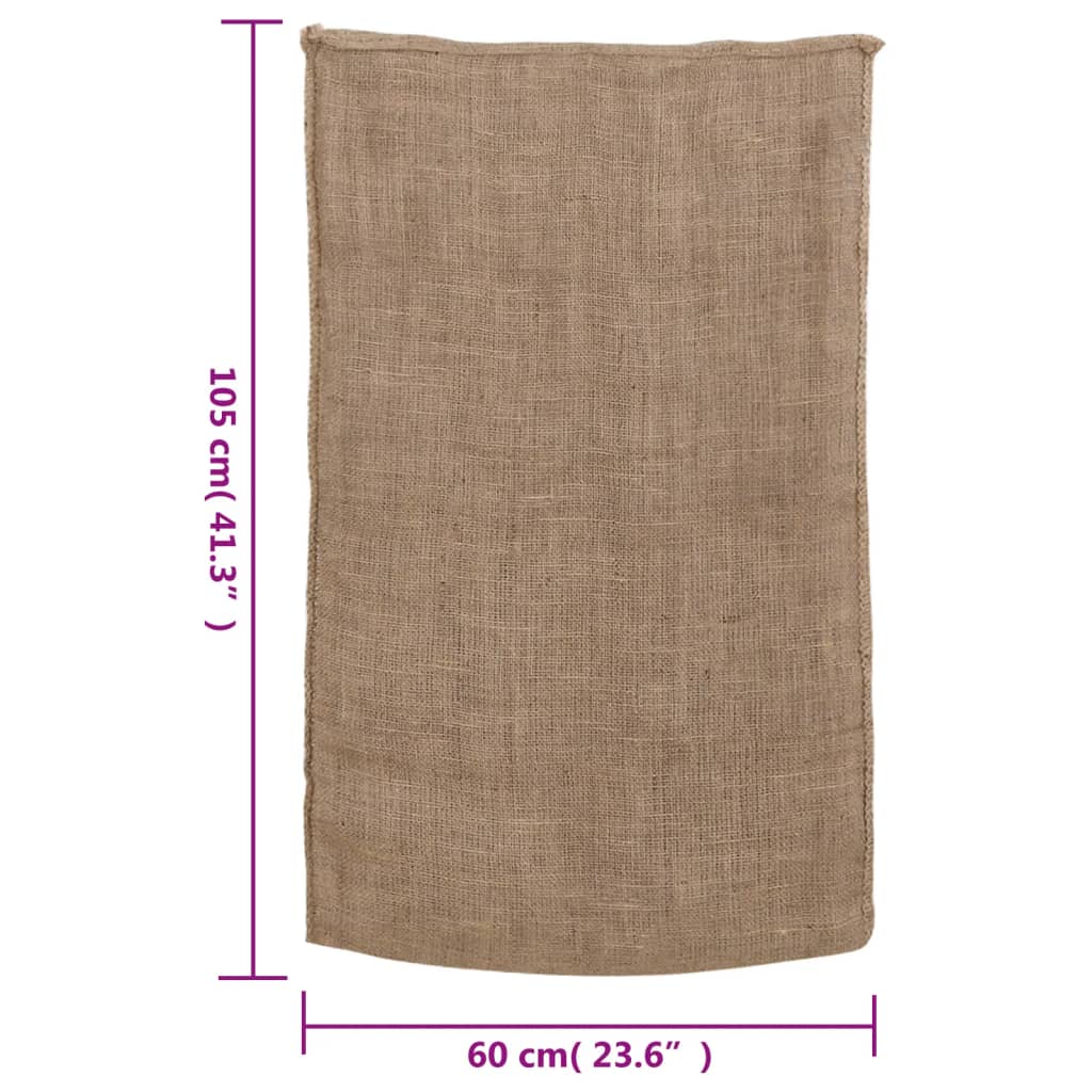 Jutesekker 10 stk 60x105 cm 100% jute 220 gsm