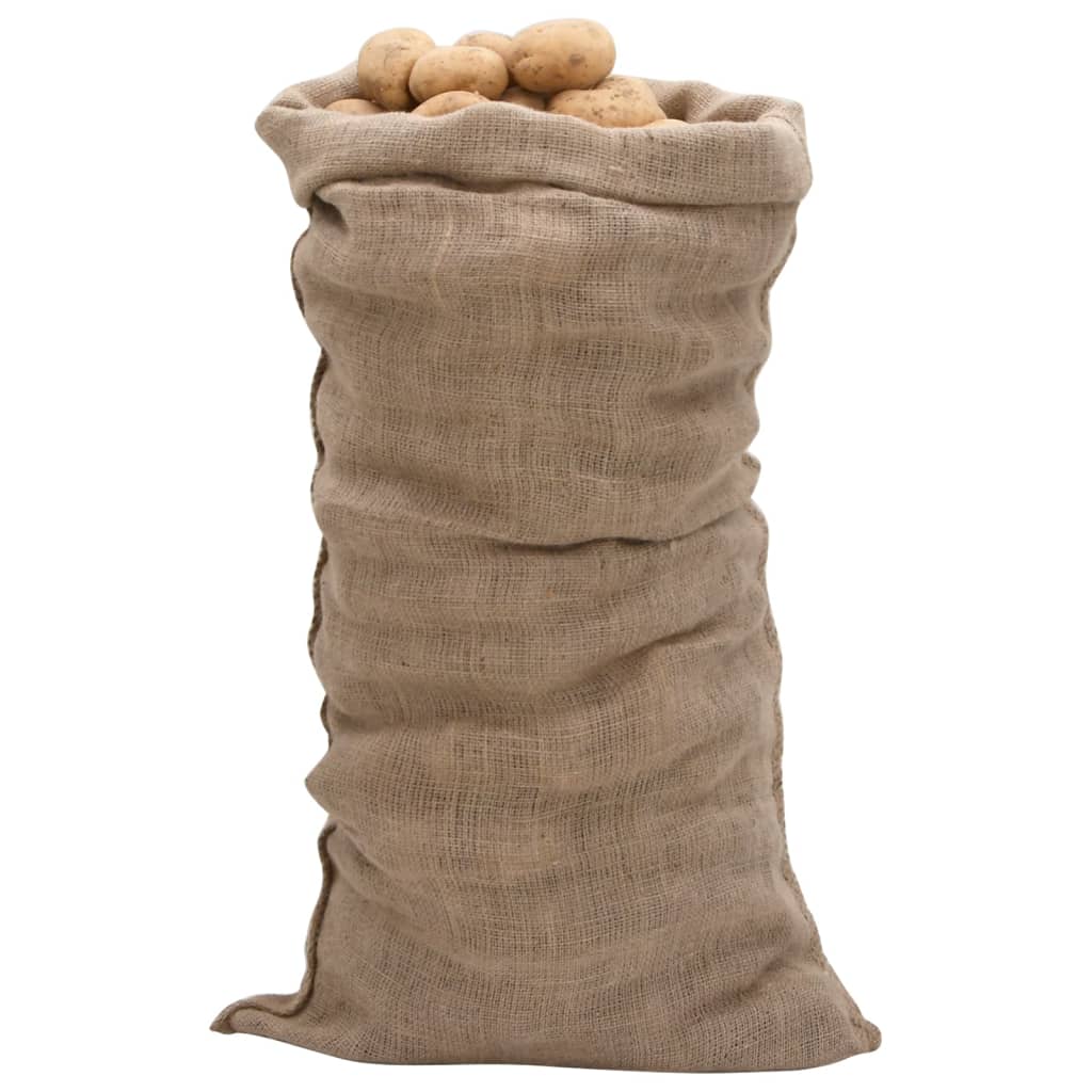 Jutesekker 5 stk 65x135 cm 100% jute 220 gsm