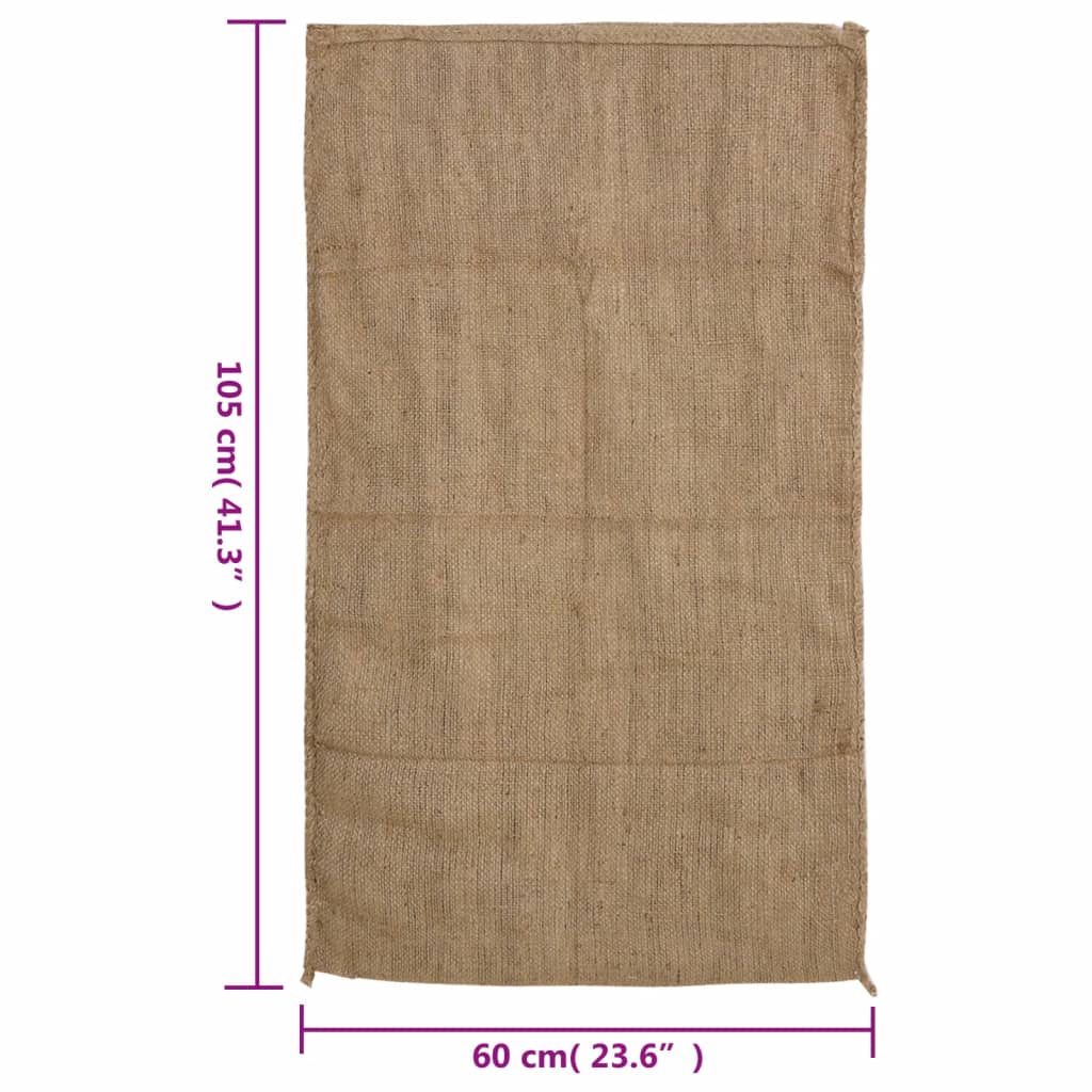 Jutesekker 10 stk 60x105 cm 100% jute 340 gsm