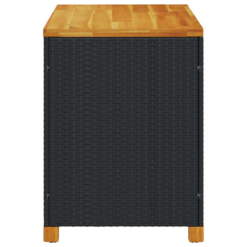 Putekasse svart 110x55x63 cm polyrotting akasie