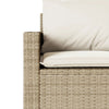 Hagespisegruppe med puter 2 deler beige polyrotting