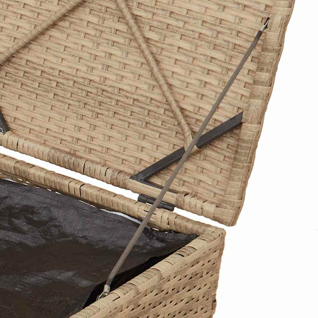 Putekasse med lagring Beige 50 x 50 x 50 cm polyrotting