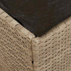 Putekasse med lagring Beige 50 x 50 x 50 cm polyrotting