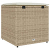 Putekasse med lagring Beige 50 x 50 x 50 cm polyrotting