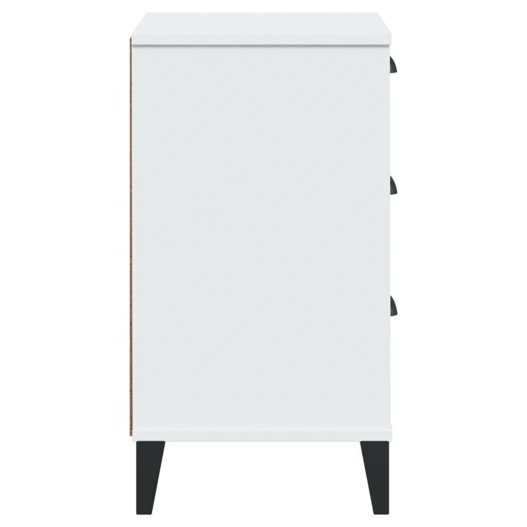 Nattbord VIKEN hvit konstruert tre