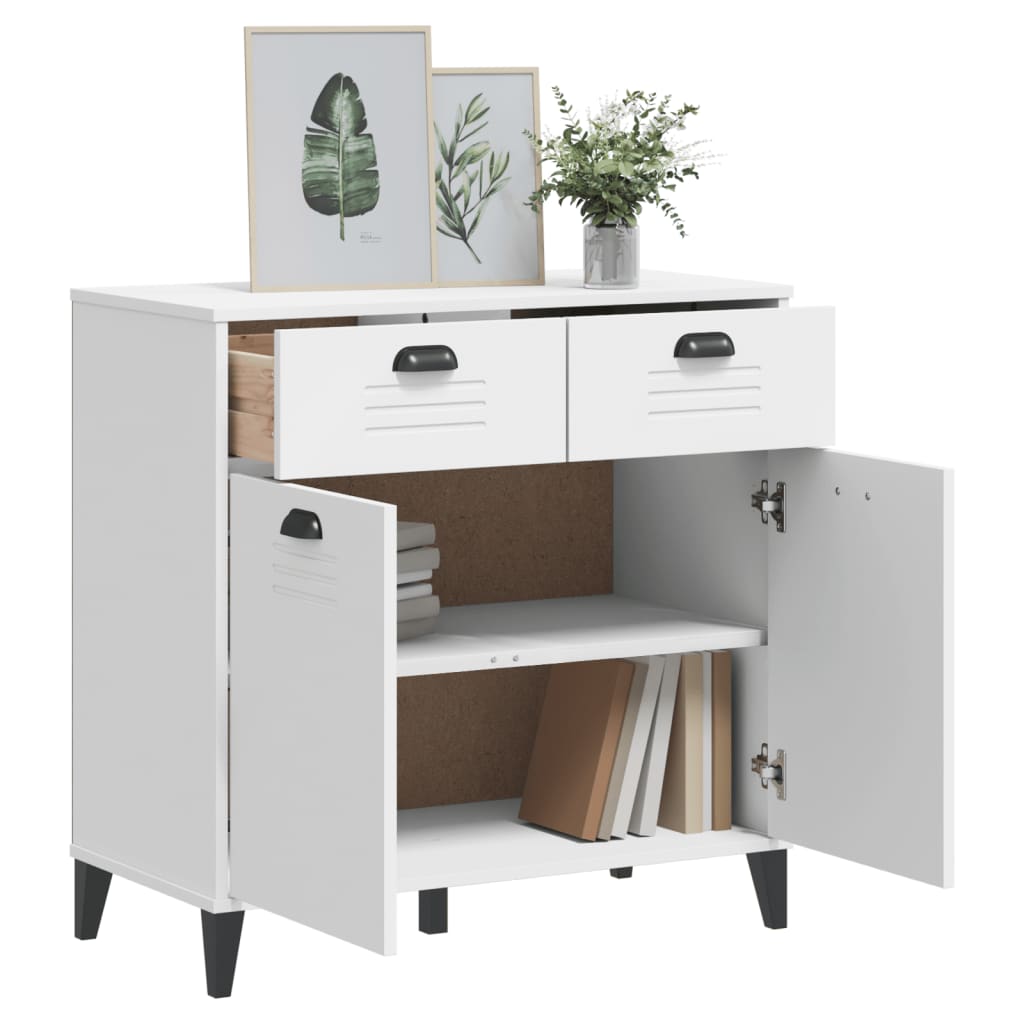 Skjenk VIKEN hvit 80x40x80 cm konstruert tre