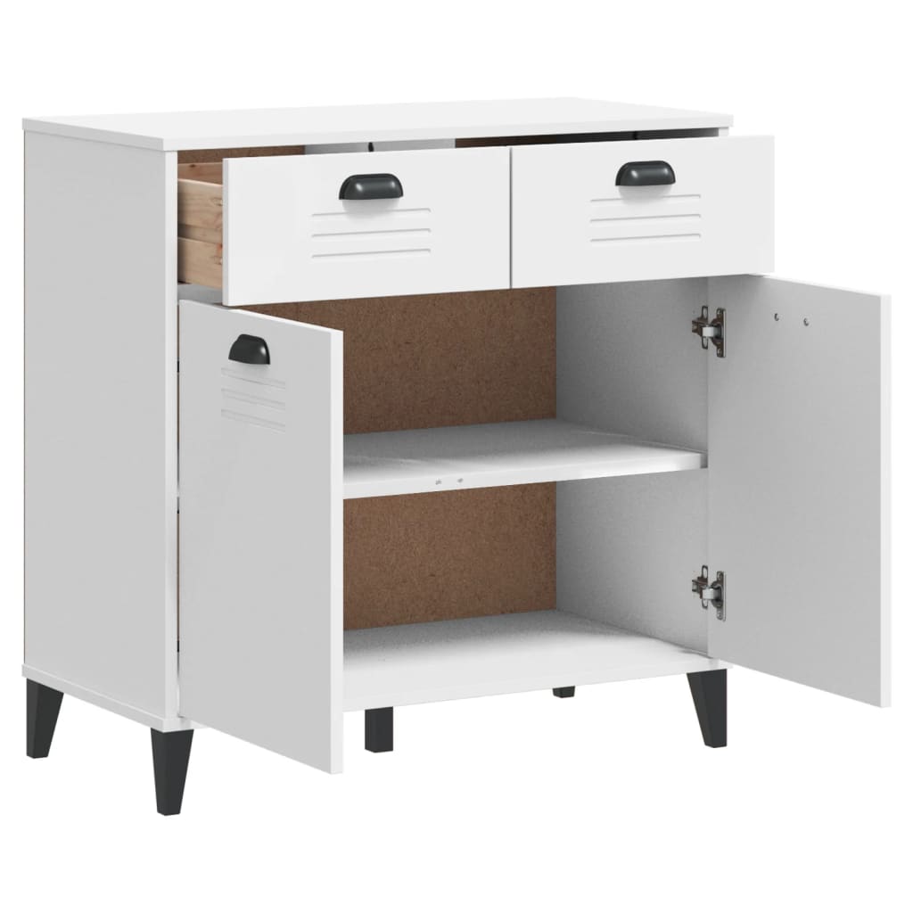 Skjenk VIKEN hvit 80x40x80 cm konstruert tre
