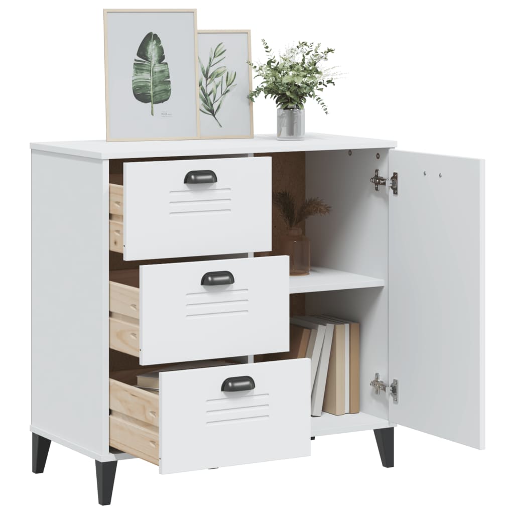 Skjenk VIKEN hvit 80x40x80 cm konstruert tre