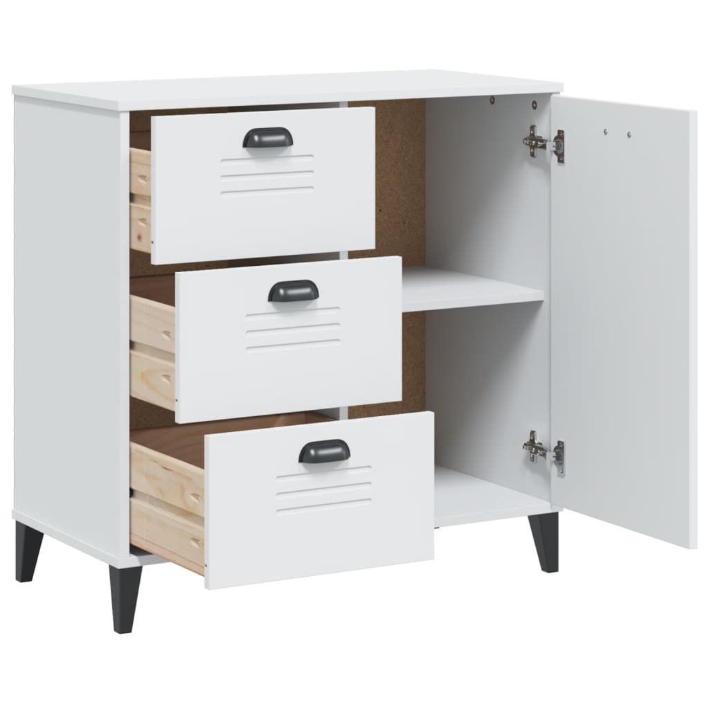 Skjenk VIKEN hvit 80x40x80 cm konstruert tre