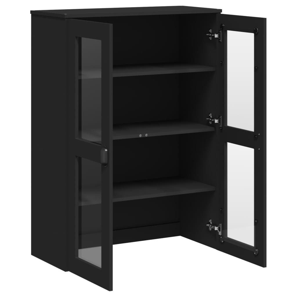 Topp for highboard VIKEN svart heltre furu