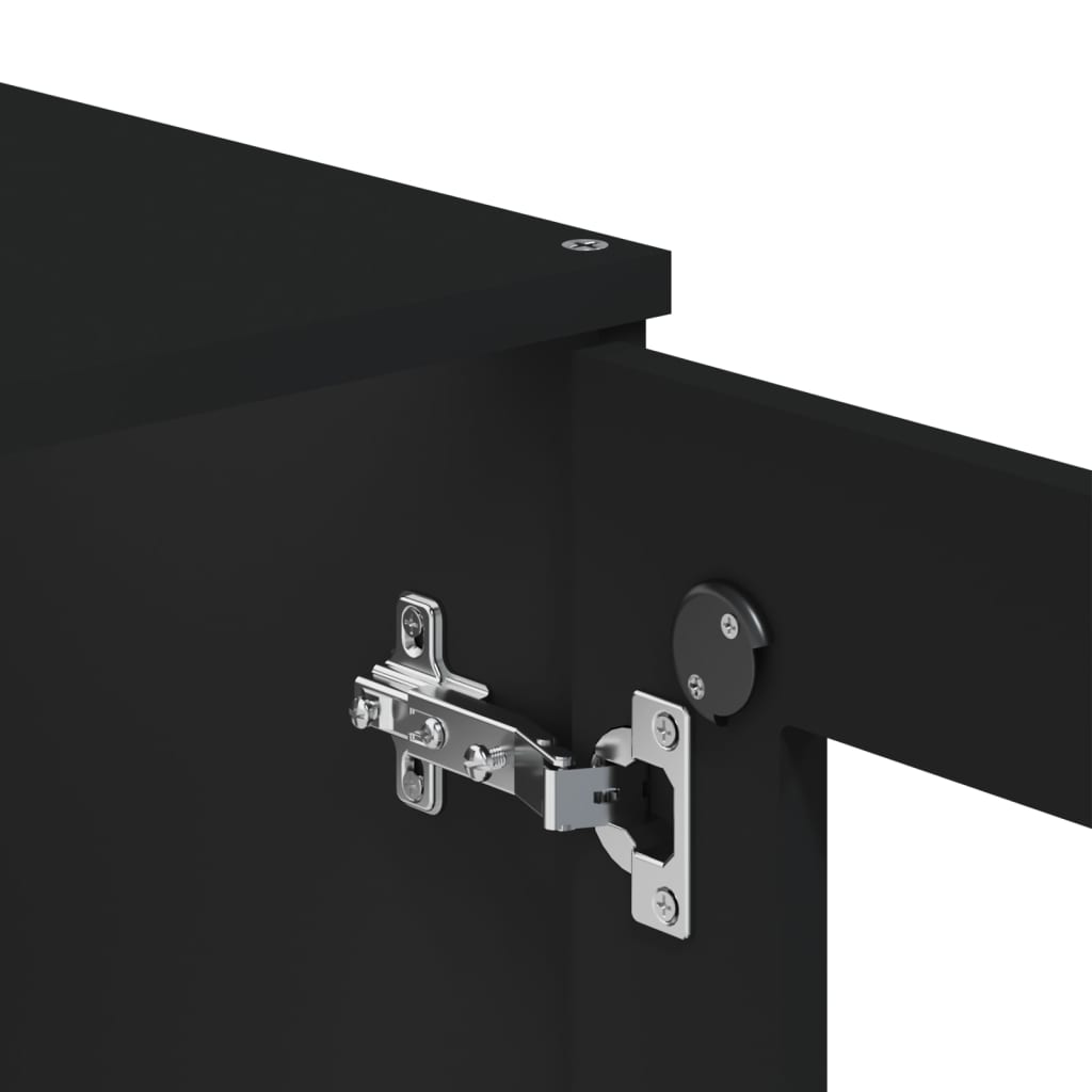Topp for highboard VIKEN svart heltre furu
