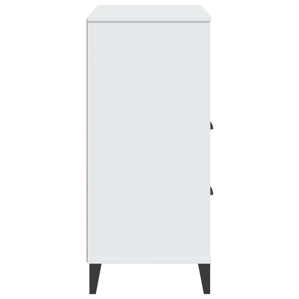 Bokhylle VIKEN hvit 80x40x90 cm konstruert tre