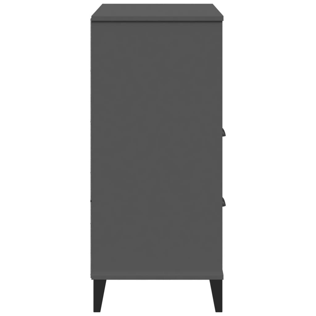 Bokhylle VIKEN antrasitt grå 80x40x90 cm konstruert tre