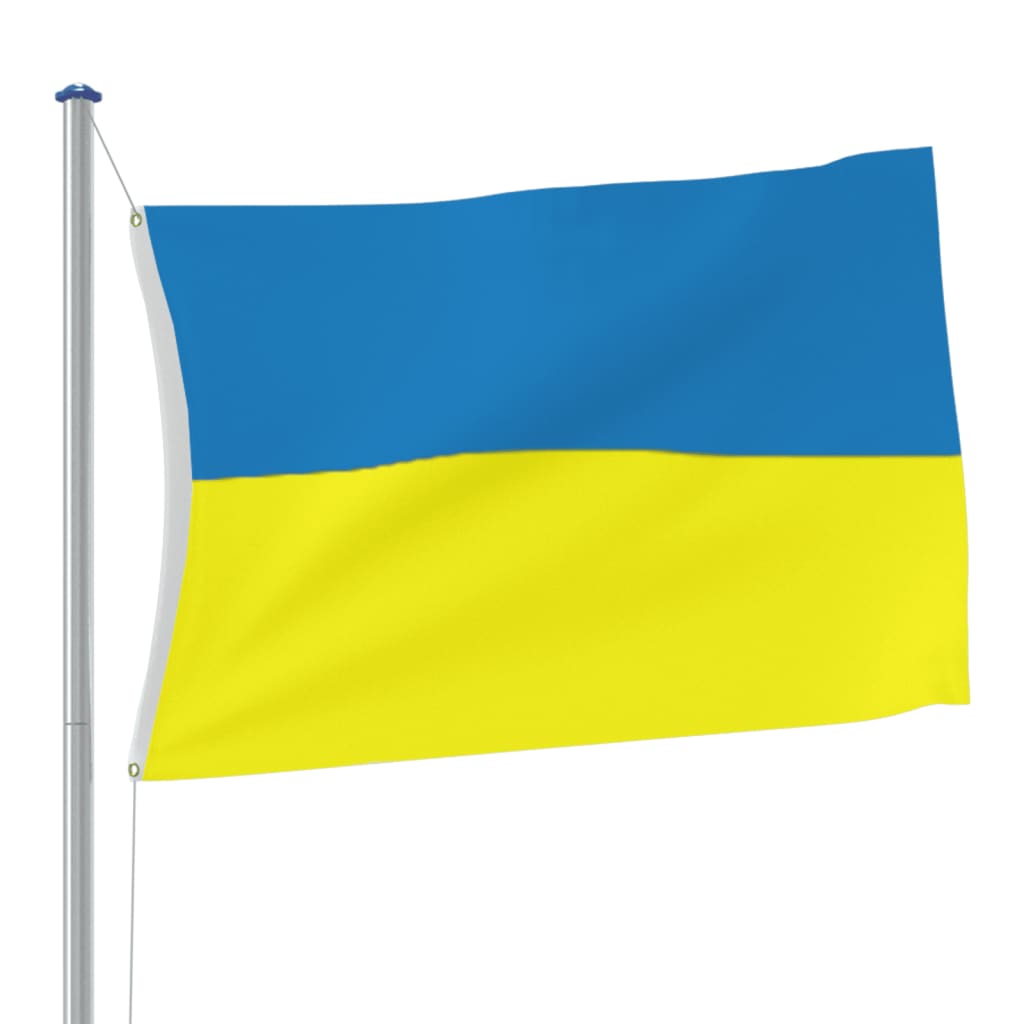 Ukraina flagg med messingmaljer 90x150 cm