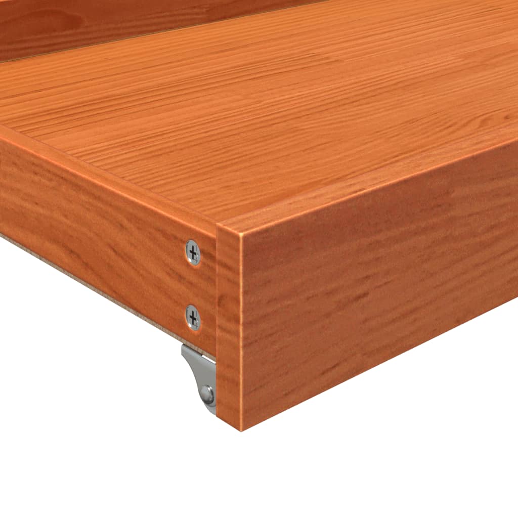 Sengeskuffer 2 stk voksbrun heltre furu