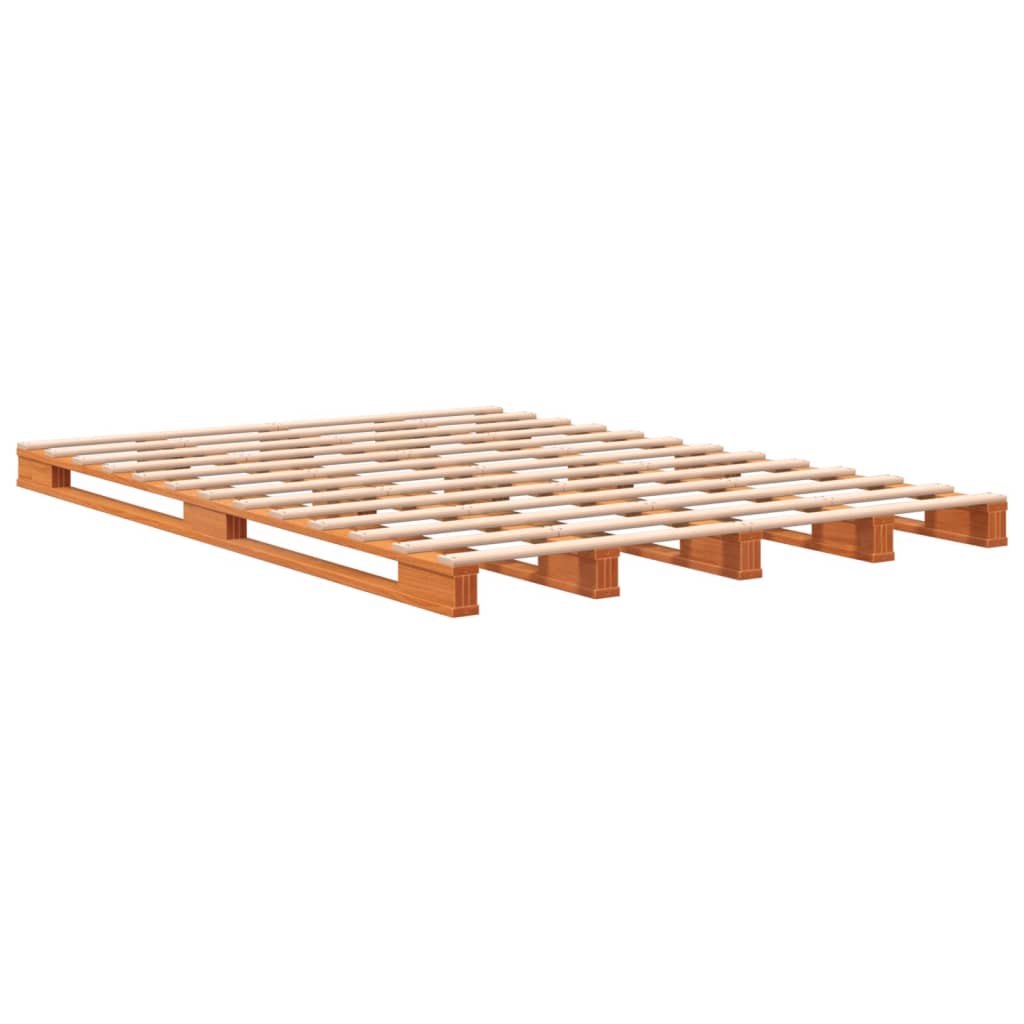 Palleseng voksbrun 140x200 cm heltre furu
