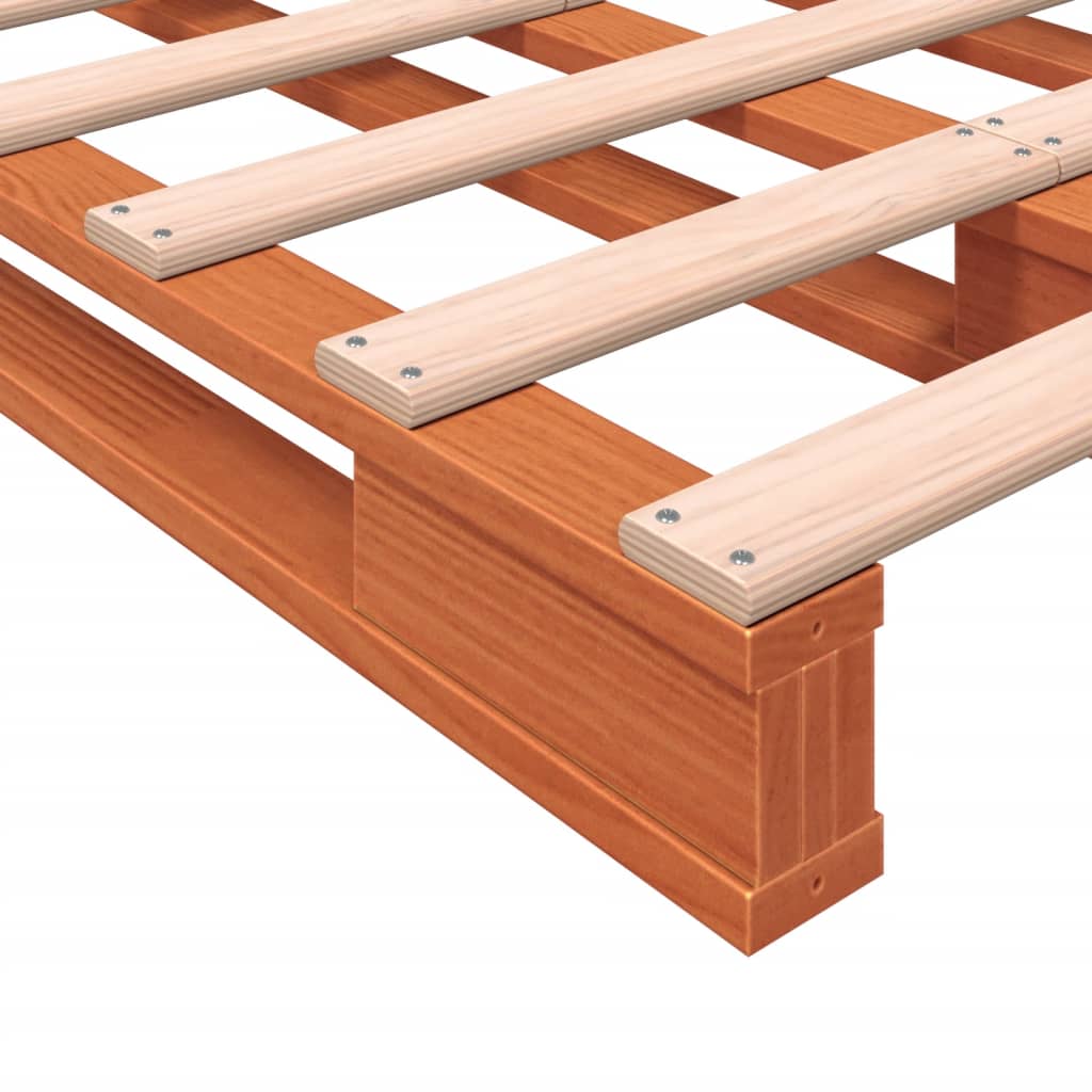 Palleseng voksbrun 140x200 cm heltre furu