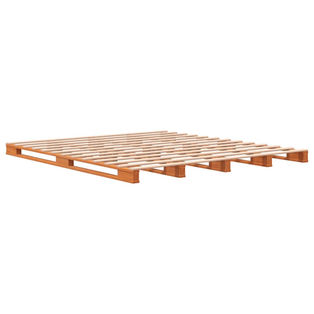 Palleseng voksbrun 180x200 cm heltre furu