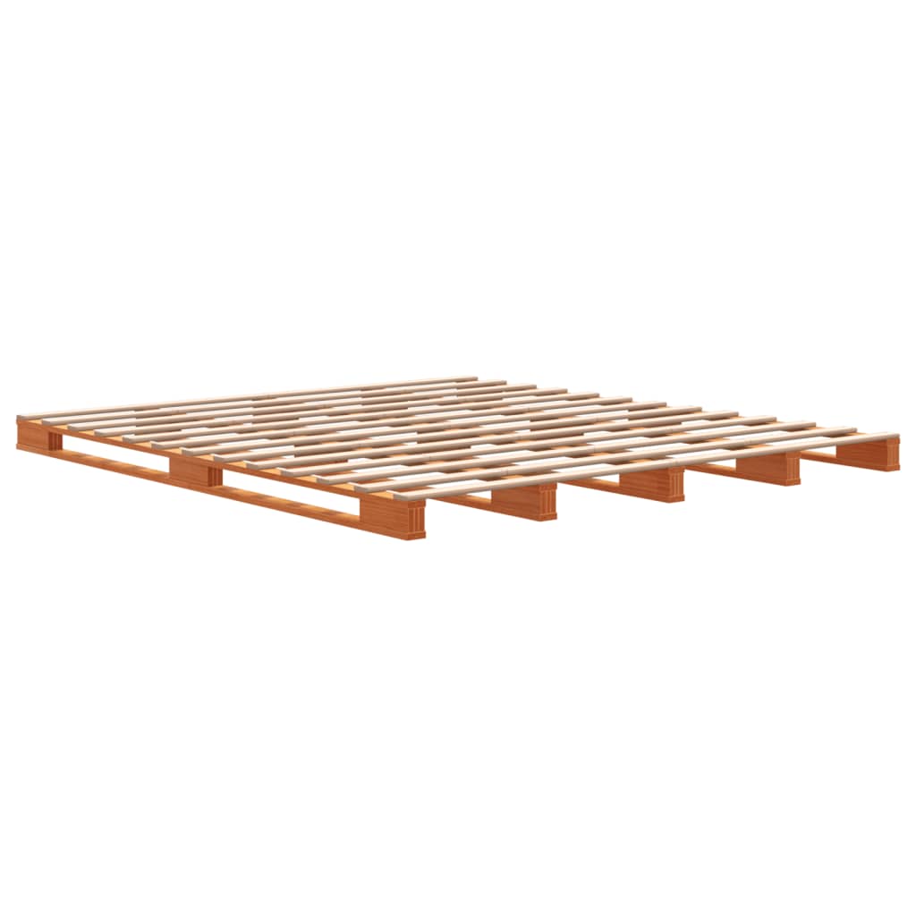 Palleseng voksbrun 180x200 cm heltre furu