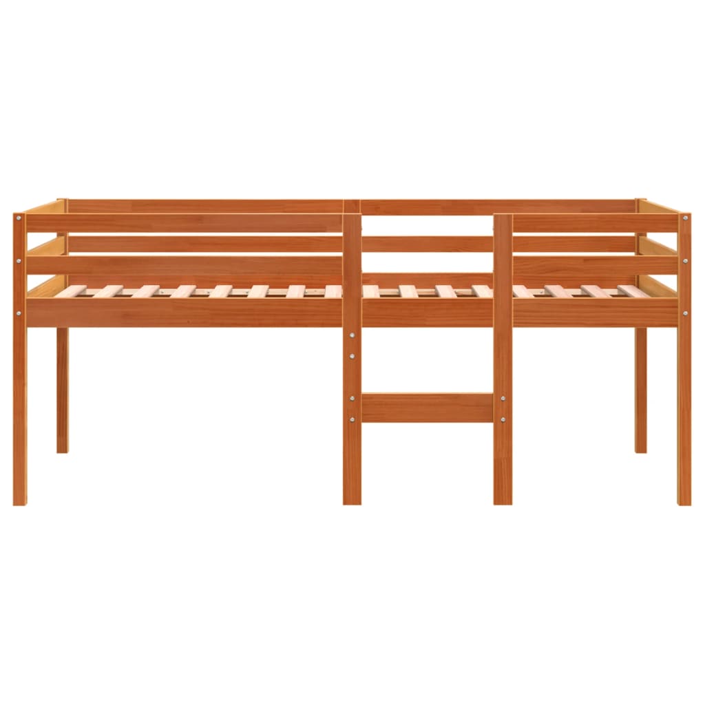 Høyseng voksbrun 90x200 cm heltre furu